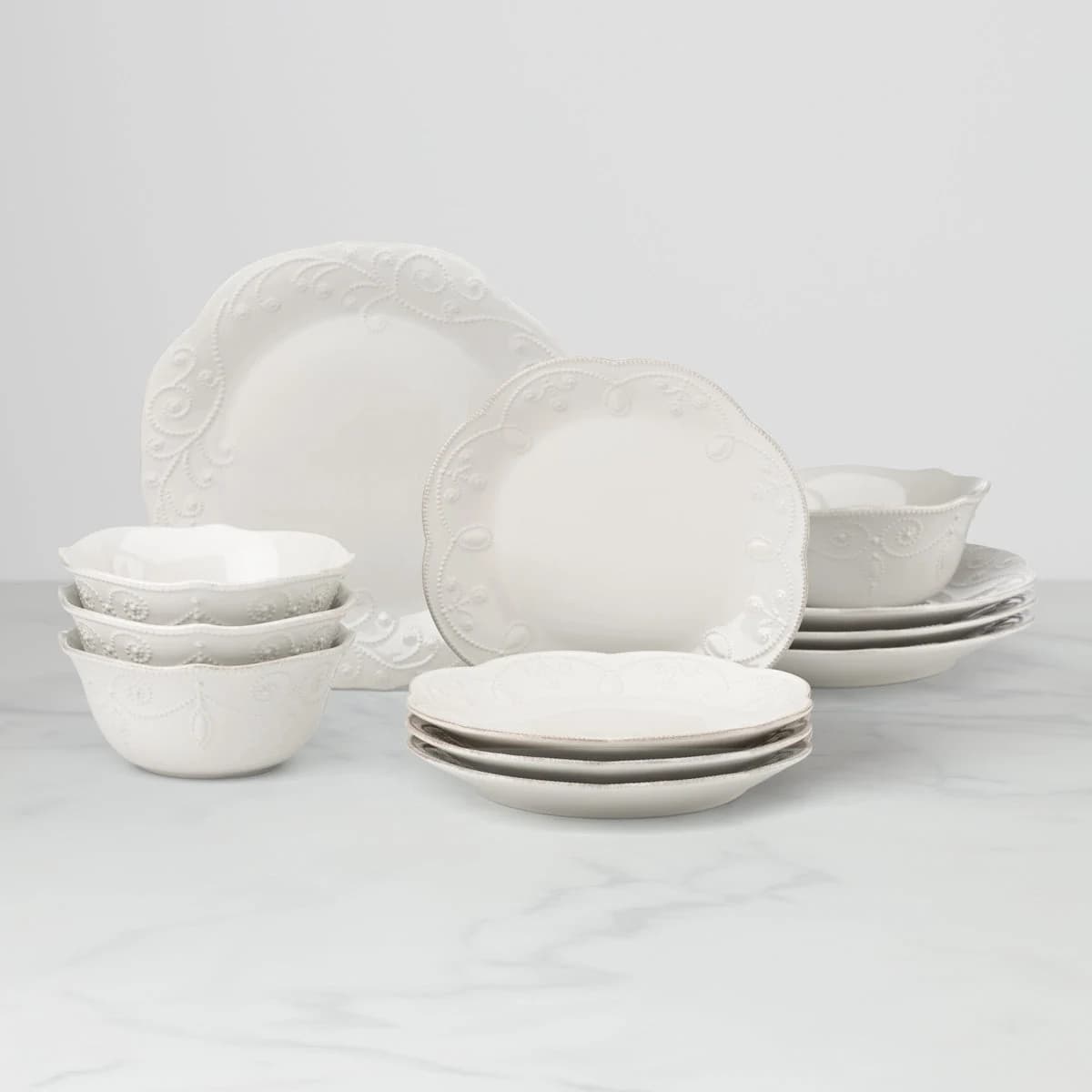 Lenox official product photograph: French Perle White 12-piece set · item 868103