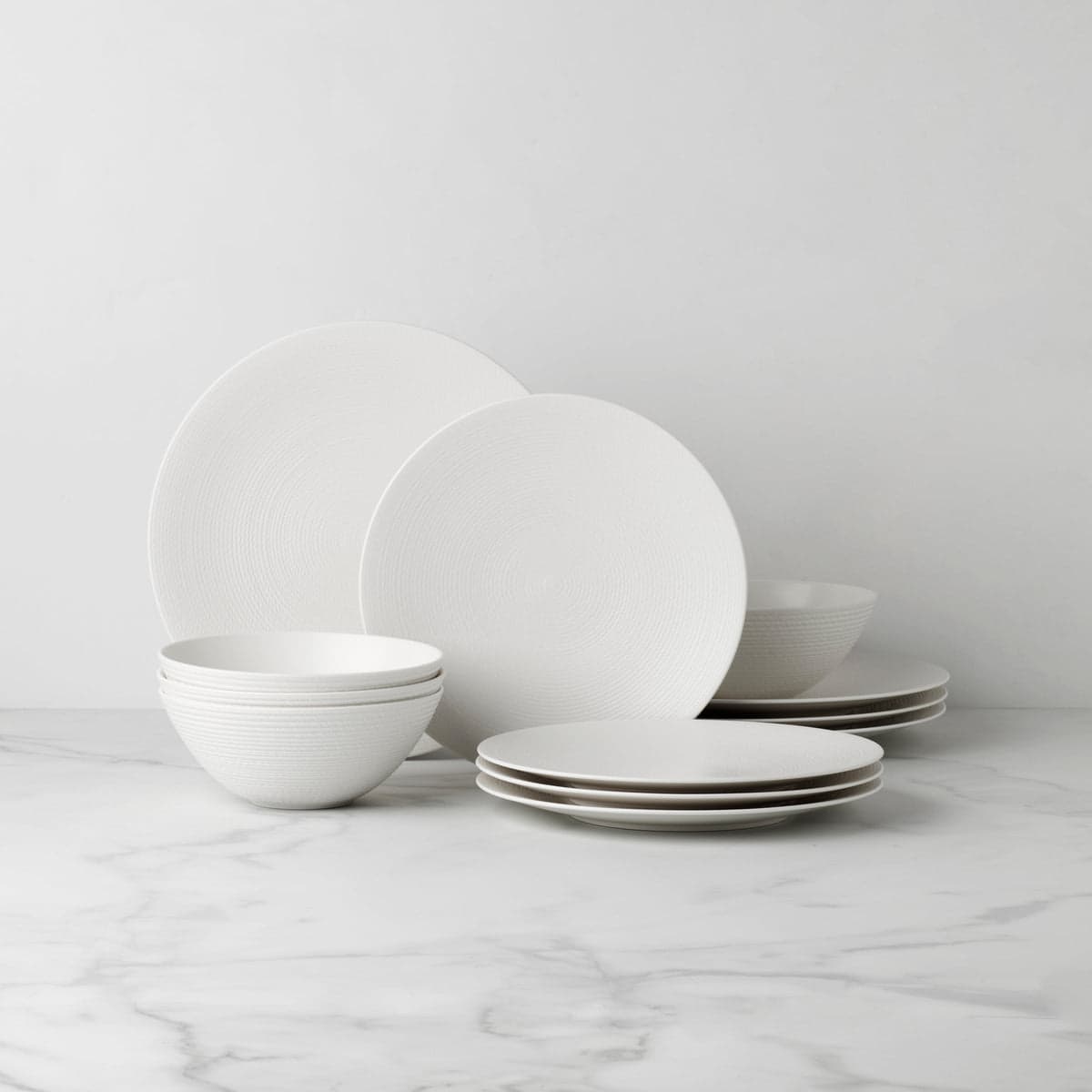 Lenox LX Collective textured white dinnerware set